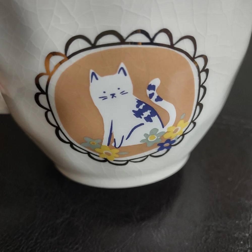 Threshold "Cat Mom" Stoneware Mug with Gold Trim and Crinkle Finish - Picture 8 of 9
